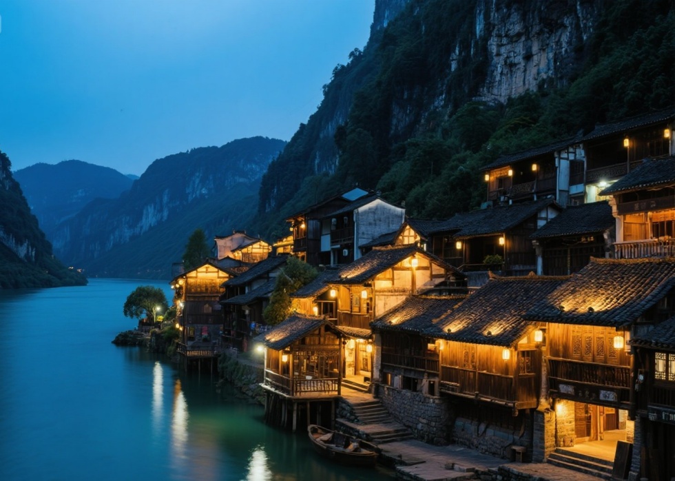 jimeng-2025-07-03-9954-重庆龚滩古镇夜景.jpg